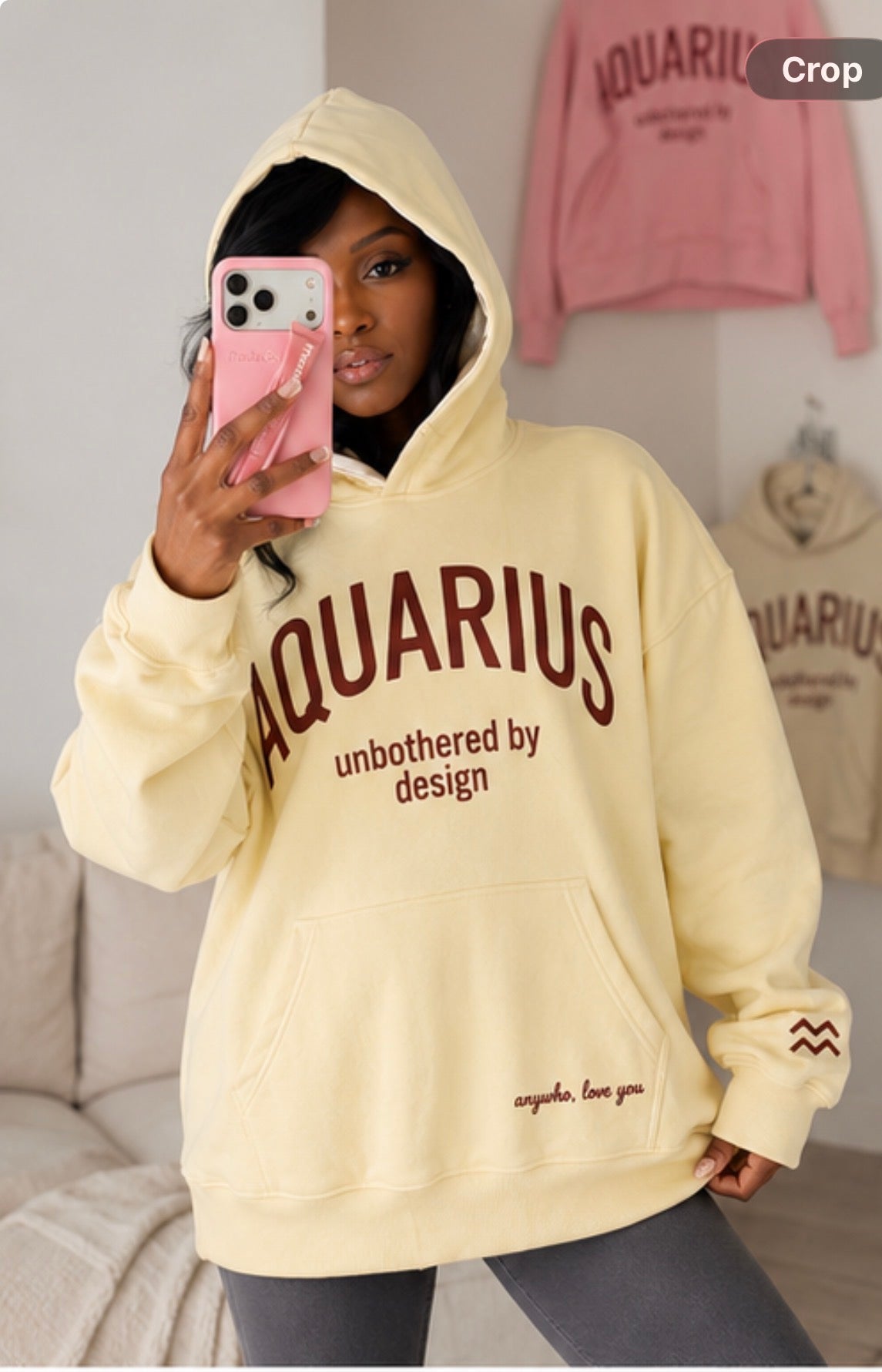 Aquarius Hoodie (buttercream)