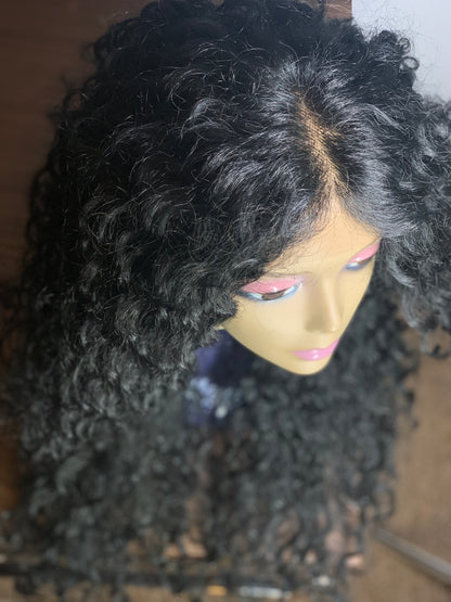 Style 1c - Long, curly, layered lace front wig. Invisible lace